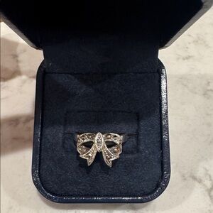 Marcasite Silver Bow Ring